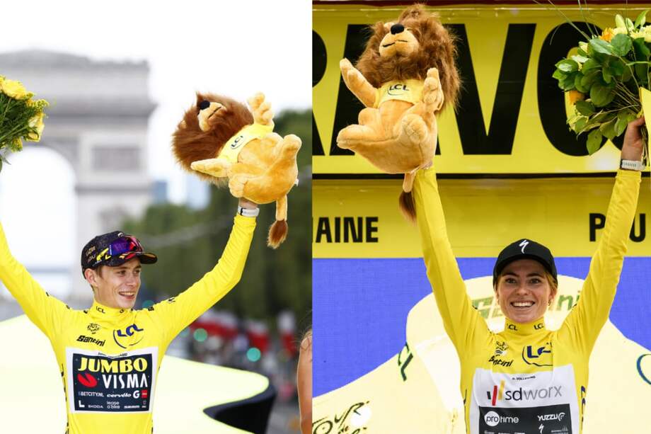 Jonas Vingegaard y Demi Vollering, ganadores del Tour de Francia en 2023.