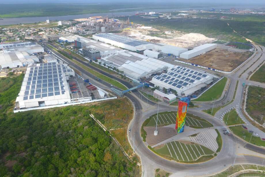 Vista panorámica de la planta de Tecnoglass. / Cortesía Tecnoglass