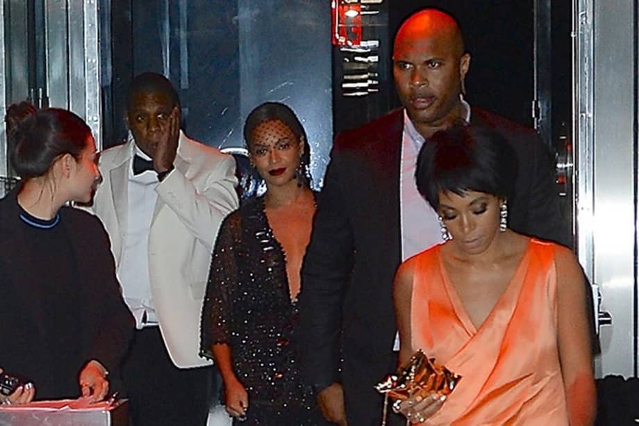 Jay Z, Beyoncé y Solange, tras la gala del Museo Metropolitano.