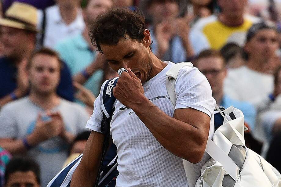 Rafael Nadal quedó eliminado de Wimbledon. / AFP