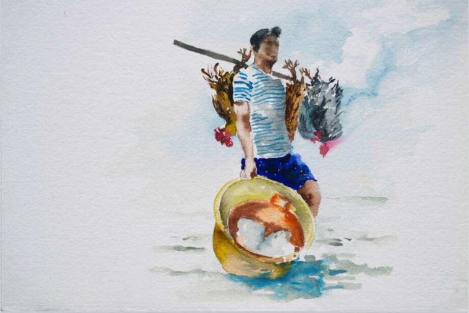 Dibujo realizado por Noemí, hija de Rafael Pérez y Rebeca Amador.