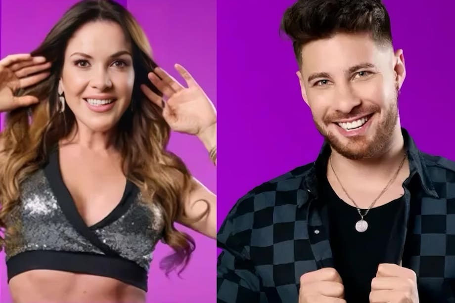 Nataly Umaña y Miguel Melfi en 'La casa de los famosos'.