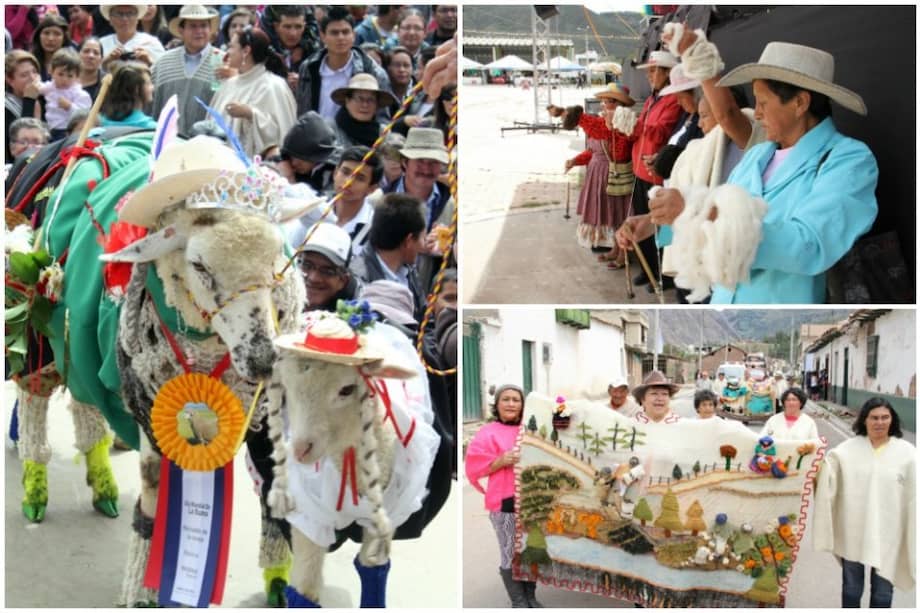 Imágenes de celebraciones anteriores del día mundial de la ruana en Nobsa.