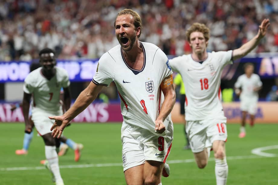 Harry Kane celebrando su gol contra RD Congo.