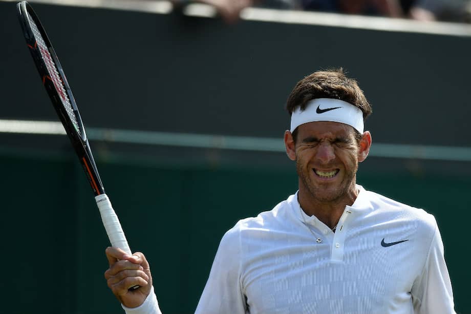 Juan Martín del Potro fue eliminado de Wimbledon. / AFP