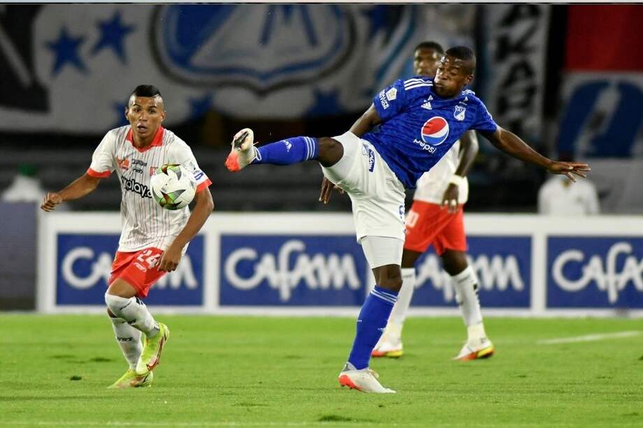 Andrés Felipe Román, en su regreso a Millonarios tras una lesión que lo alejó del comienzo del campeonato.