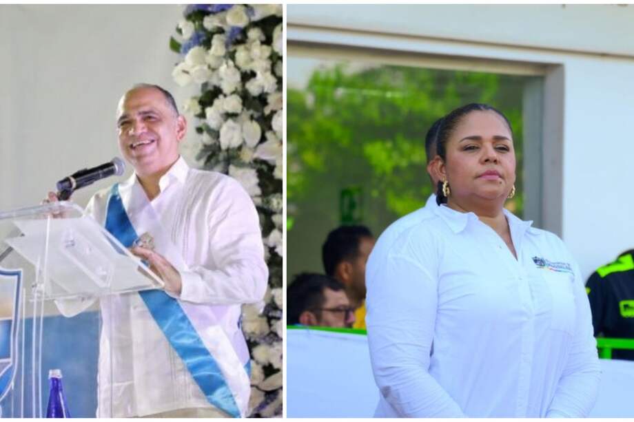 El alcalde de Santa Marta, Carlos Pinedo, y la gobernadora encargada del Magdalena, Ingris Padilla, mantienen posturas opuestas sobre las obras frenadas en la ciudad.