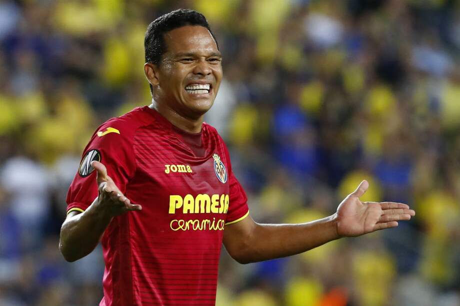 Carlos Bacca, delantero del Villarreal. / AFP