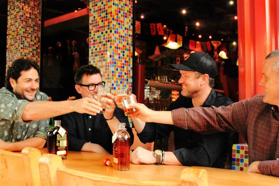 Jaime Uribe, Jim Powers, Brian Powers y Patrick Powers, fundadores de Ron Parce. / Cortesía.