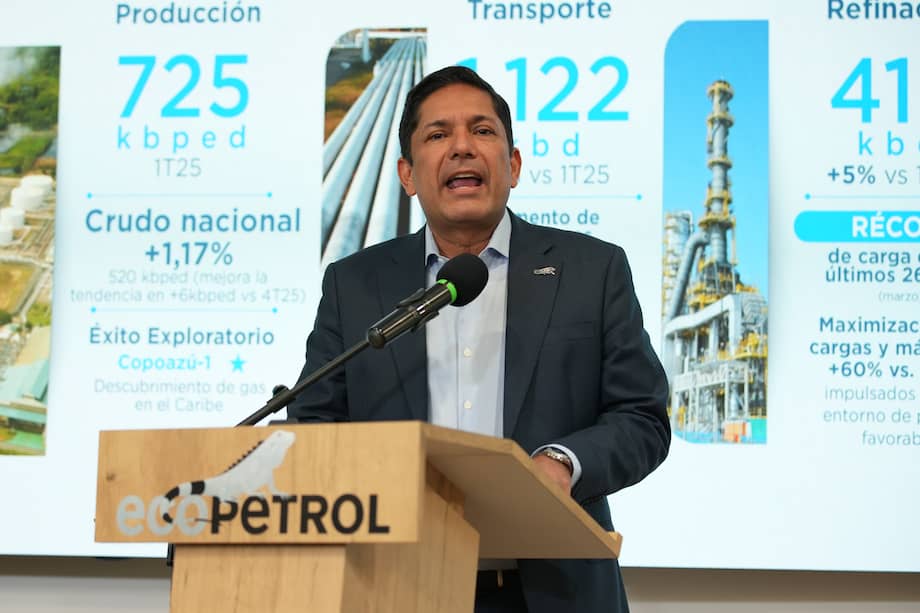 Juan Carlos Hurtado Parra, presidente encargado de Ecopetrol, en la presentación de resultados.