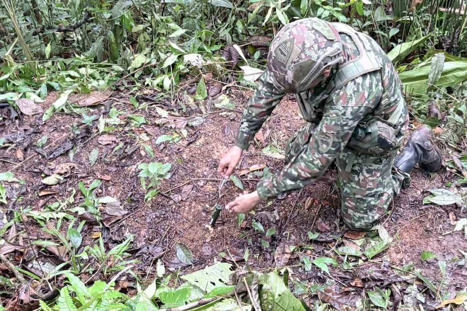 El explosivo fue destruido de manera controlada por el Grupo de Explosivos y Demoliciones del Batallón San Mateo.