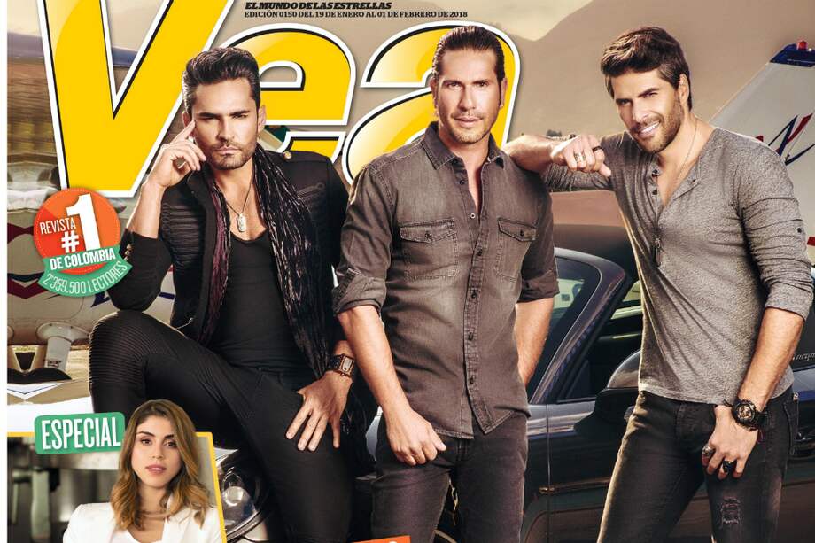 Fabián Ríos, Gregorio Pernía y Juan Pablo Llano en la portada de la Revista Vea. / Revista Vea