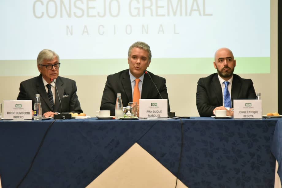 Duque sostuvo este miércoles un encuentro con el Consejo Gremial. / Prensa Iván Duque