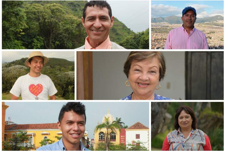 Edwin Núñez, Juan David Martínez, María Felisa Mosquera, María Teresa Rodríguez, Luis Emilio Lizarazo y Fredy Rivera. / Fotos: Cortesía Titanes Caracol