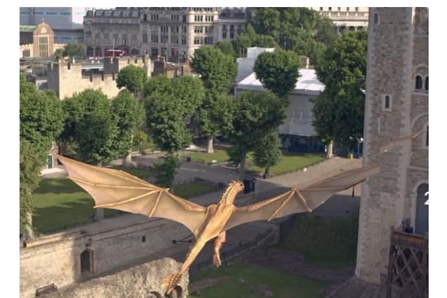 Dragón sobrevoló Londres. Cómo se hizo y más de la creación de HBO para La casa del dragón