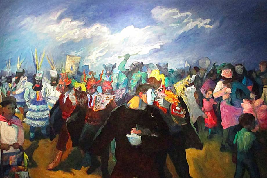 El óleo "La Candelaria", de dos metros por 1,35, fue adjudicado en 924.000 pesos mexicanos (unos 45.300 dólares) en la Subasta de Arte Latinoamericano del 15 de noviembre pasado, que entre otras obras presentó un cuadro del colombiano Fernando Botero que no tuvo compradores. / Cortesía