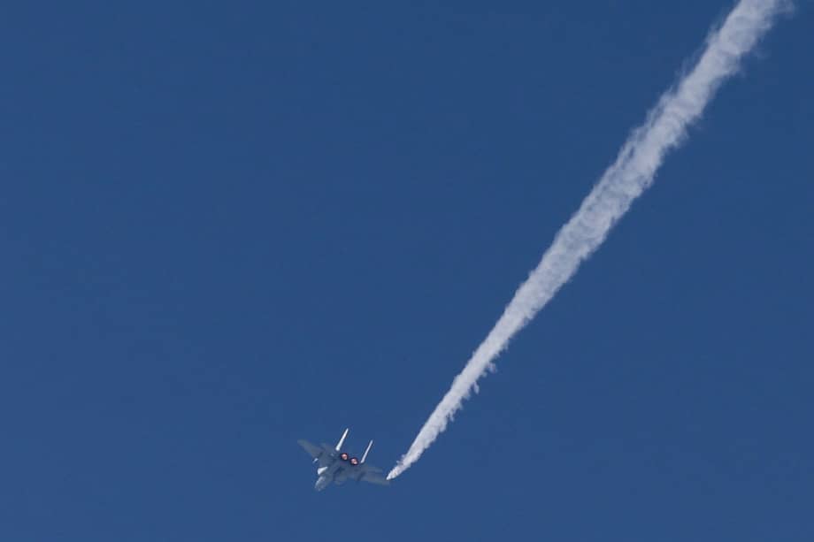 Foto de referencia de un F-15 de la Fuerza Aérea de Israel, similar al modelo estadounidense que fue derribado por Irán.