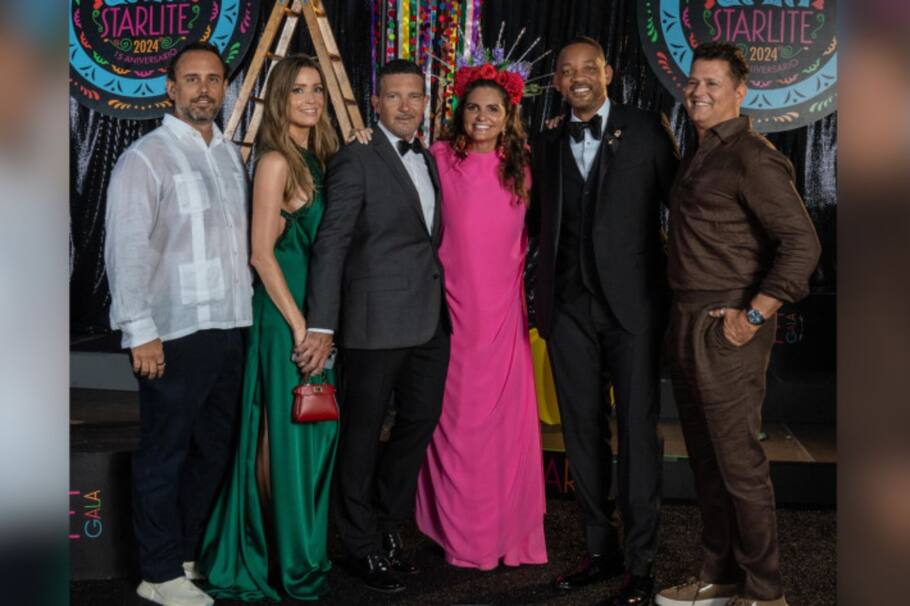 Carlos Vives, junto a Will Smith y Antonio Banderas en la gala Starlite