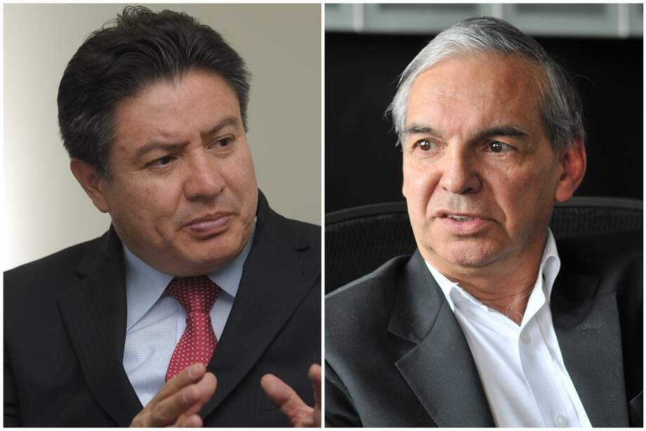 Héctor Zambrano, exsecretario de Hacienda y Ricardo Bonilla, actual secretario de Hacienda.