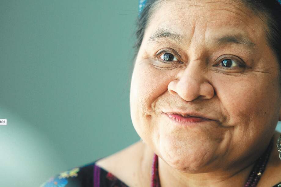 Rigoberta Menchú participó ayer en un foro organizado por la Universidad Autónoma del Caribe. / / Cristian Garavito