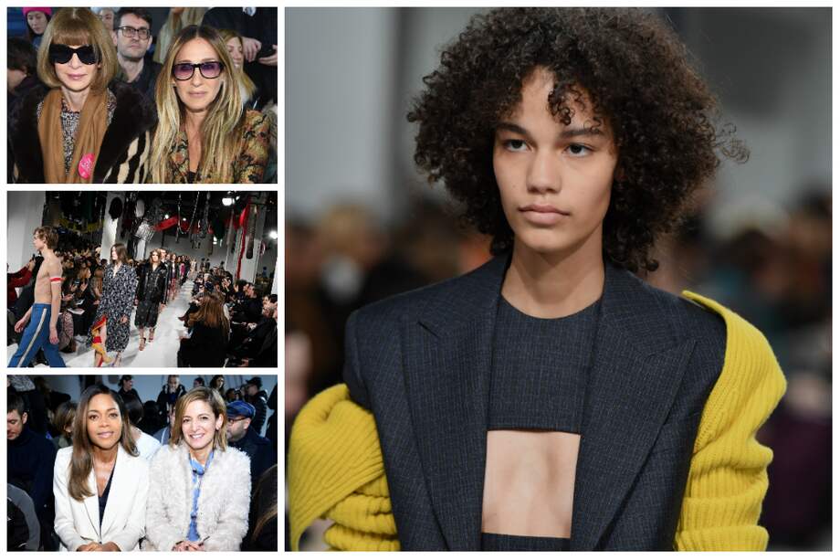 Imágenes de la pasarela de Calvin Klein en la Semana de la Moda de Nueva York. / AFP