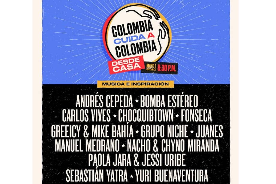 "Colombia cuida a Colombia" es un espacio de música e inspiración que será posible gracias al apoyo de los más grandes de la industria de las comunicaciones y el entretenimiento del país. / Cortesía