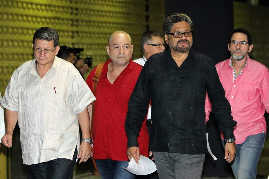 Iván Márquez, Pablo Catatumbo y Carlos Antonio Lozada. /EFE