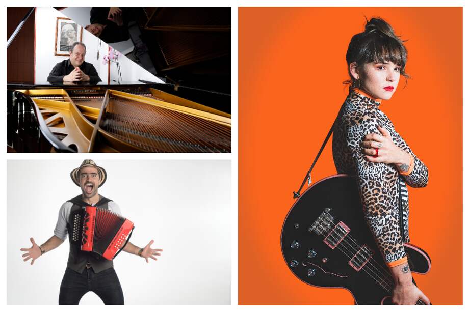 Las transmisiones se podrán ver gratuitamente todos los viernes del mes a las 8:00 p.m. a través de las redes sociales del Teatro Colón (@miteatrocolon). En la foto aparecen los músicos Germán Darío Pérez, Gregorio Uribe y Soy Emilia.