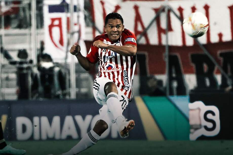 Carlos Bacca fue el autor del doblete en la victoria de Junior contra Águilas Doradas en Rionegro.