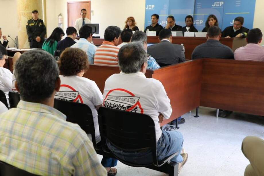 La Sala de Definición de Situaciones Jurídicas convoca esta audiencia. /Twitter JEP.