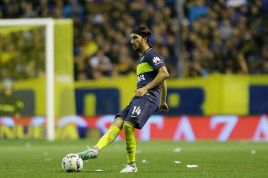 El colombiano Sebastián Pérez, jugador de Boca Juniors, de Argentina.
