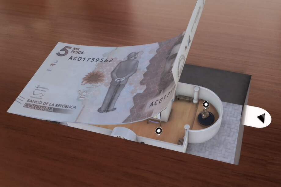 Gracias a la realidad aumentada, las personas pueden disfrutar de la galería artística que pareciera esconderse en este billete.