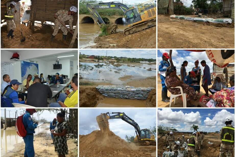 En medio de las precipitaciones, en este momento se realiza la onceava versión del taller Construyendo País en Uribia, La Guajira. / Tomado del Twitter @UNGRD