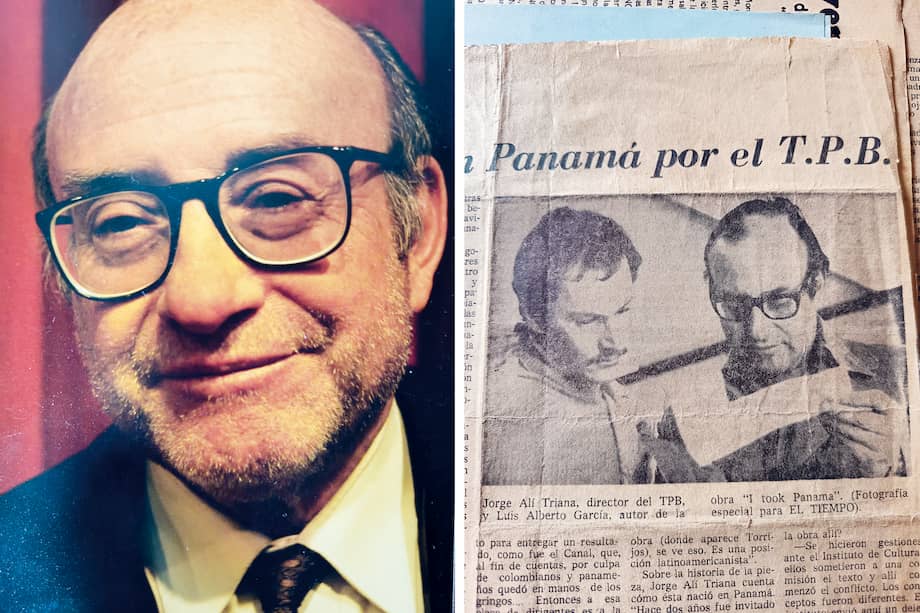 Luis Alberto García, dramaturgo y actor, murió el pasado 3 de diciembre. Dirigió obras como I took Panamá. A la derecha con Jorge Alí Triana.
