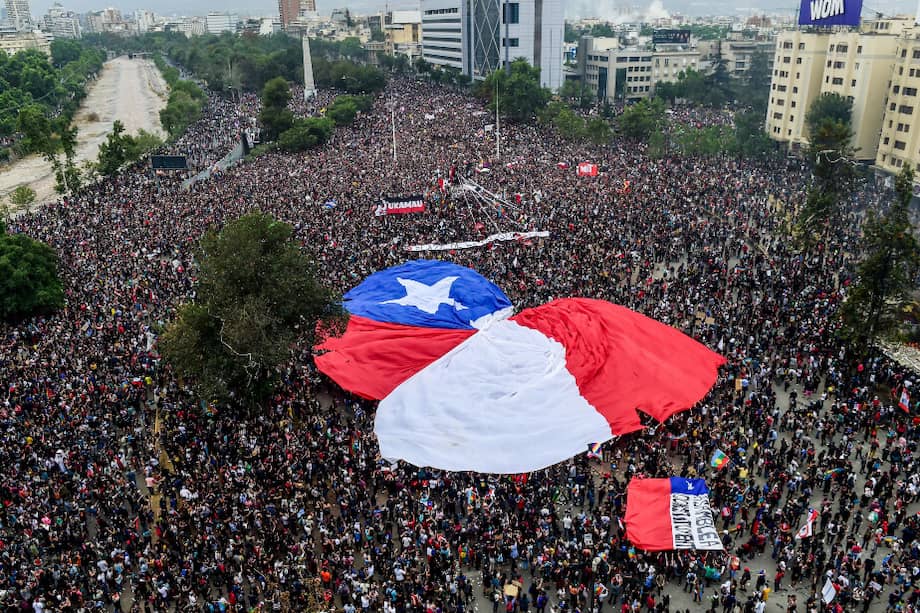 Una nueva jornada de protestas se reportó en Chile. / AFP