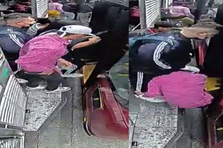 Los tres sujetos, que quedaron grabados en video, fueron capturados gracias a la alerta de la víctima que se percató rápidamente del robo de su celular