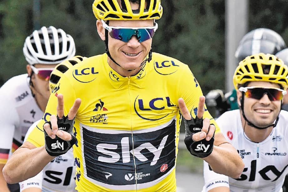 Froome ganó cuatro Tour de Francia en el Team Sky. AFP