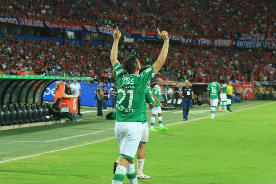 Nicolás Benedetti anotó el gol del Cali en el Atanasio Girardot. / @AsoDeporCali