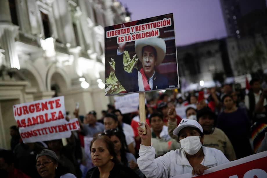 Los manifestantes en Perú piden la renuncia de Boluarte, la convocatoria de elecciones generales y de una asamblea constituyente.