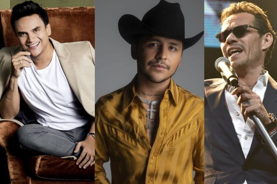 SIlvestre Dangond, Christian Nodal y Marc Anthony.