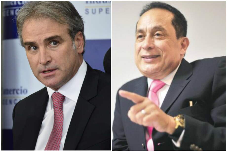 Pablo Felipe Robledo y Jorge Arturo Moreno Ojeda, más conocido como el ‘zar de la seguridad privada’. / Cortesía SIC y Archivo