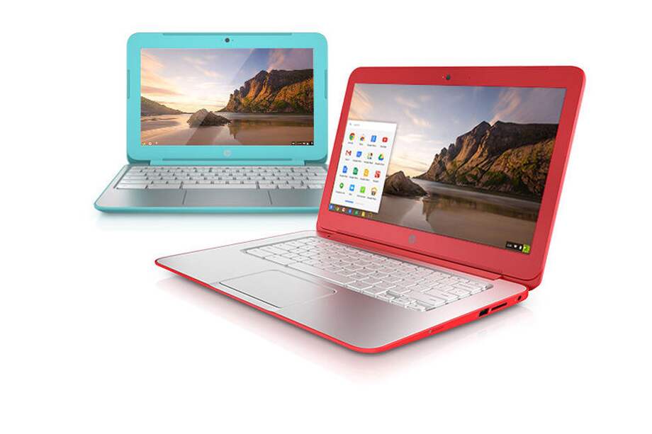 El portátil Chromebook 14 se vende en el país a través de Alkosto y K-Tronix desde hace cuatro semanas. El Chromebox (dispositivo blanco) saldrá a la venta desde septiembre. /Cortesía