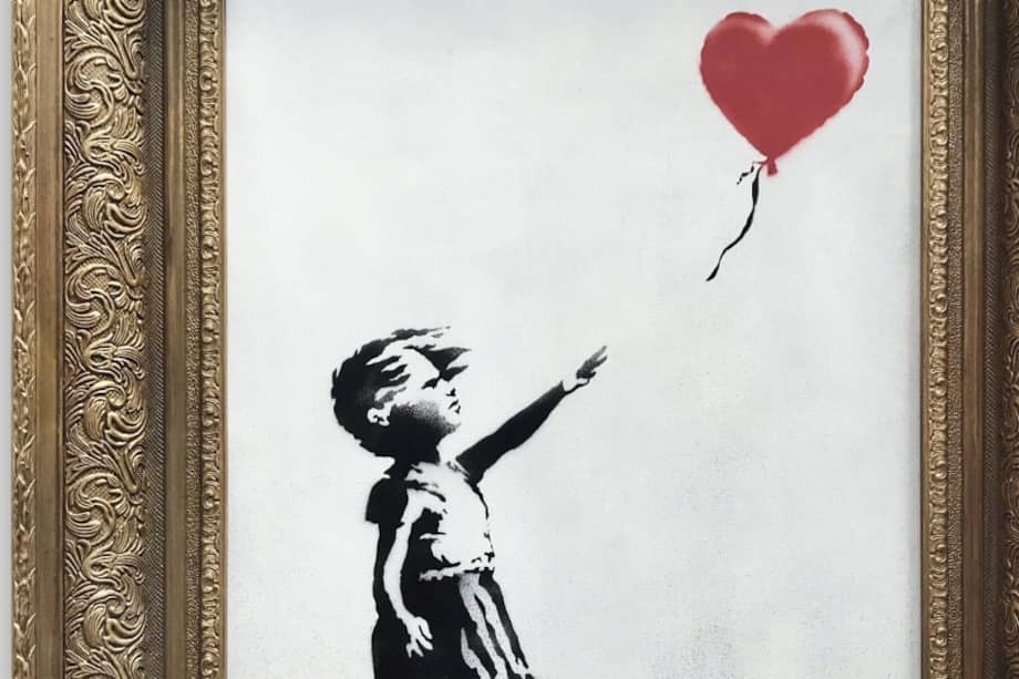 Niña con globo, la obra más controvertida de los últimos años en la casa de subastas Sotheby´s. / Sotheby´s