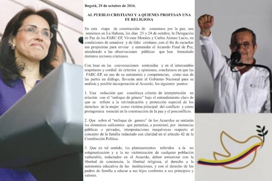 ¿Qué pretenden la senadora y las Farc (quienes en el pasado han sido victimarios de las personas LGBT) al hablar de un concepto inequívoco de familia? ¿Quieren mediante un pacto que nada tiene que ver con el tema borrar la jurisprudencia de la Corte? / Fotocomposición/El Espectador