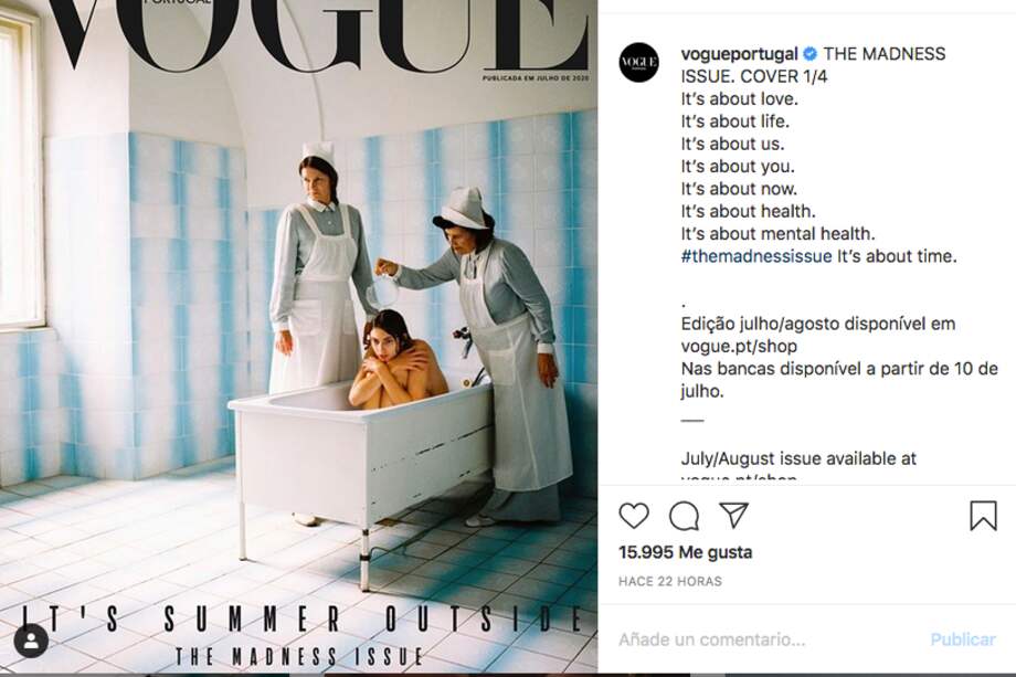 La portada de la revista Vogue en Portugal despertó críticas por el enfoque sobre la enfermedad y salud mental.