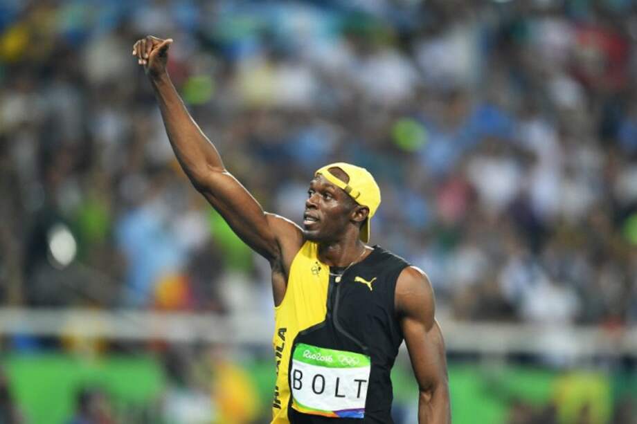 Usain Bolt, tras ganar los 100 metros planos en Río 2016. / AFP