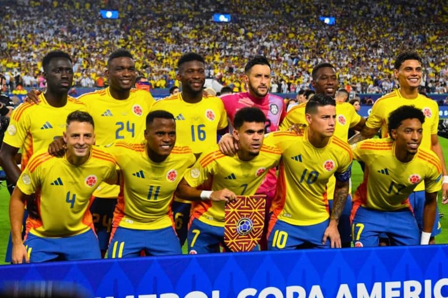 La selección colombiana de fútbol que quedó subcampeona de la Copa América 2024.