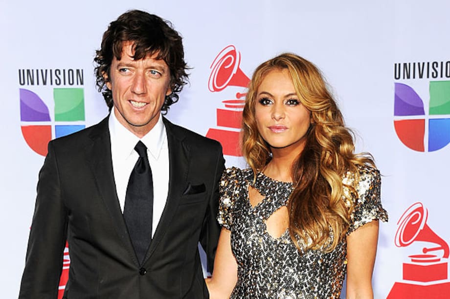 Paulina Rubio y Nicolás Nágera en 2011. premios Grammy Latino
