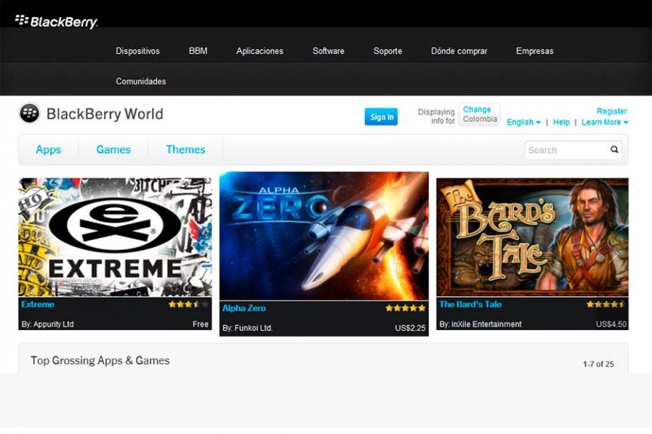 BlackBerry World lanza amplio catálogo multimedia