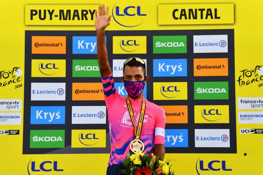 Daniel Felipe Martínez ganó la etapa 13 del reciente Tour de Francia con el Education First.